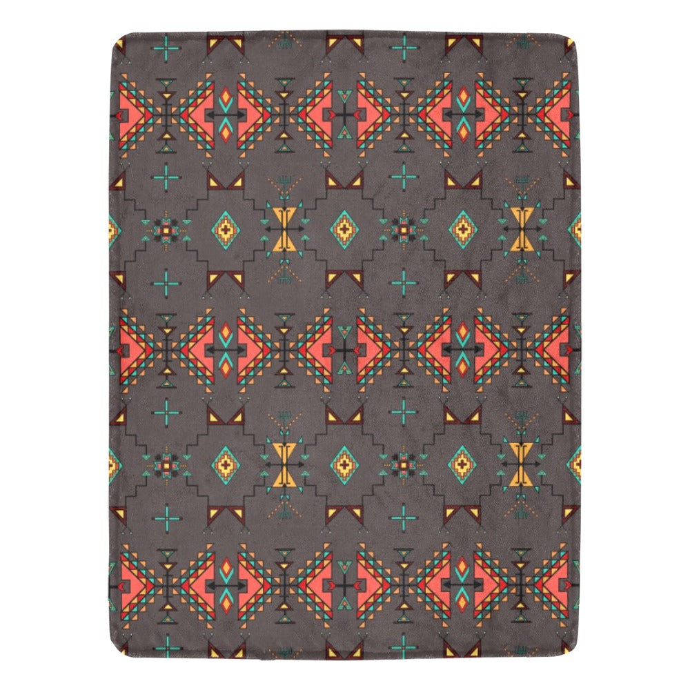 Thunder Flight Gray X-Large Micro Fleece Blanket