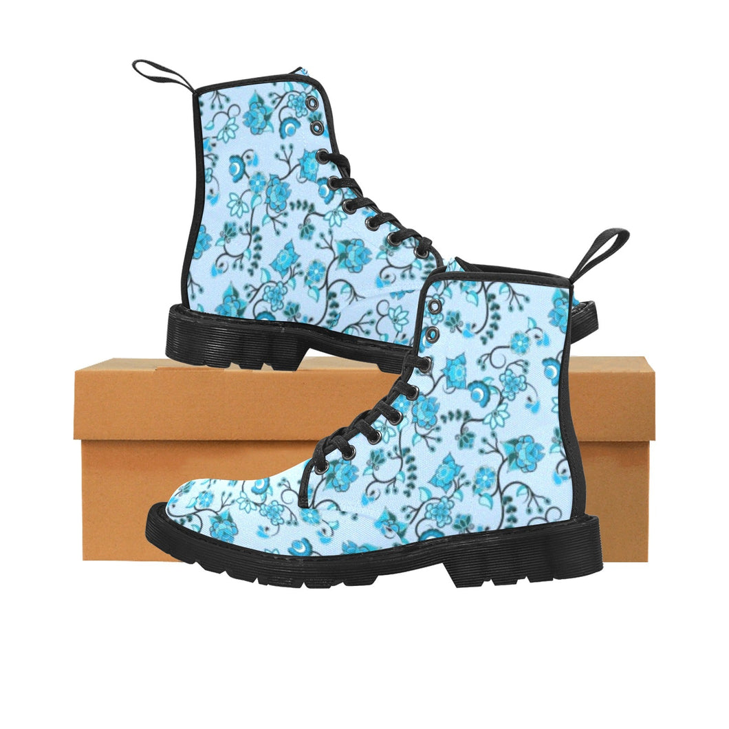 Blue Floral Amour Boots