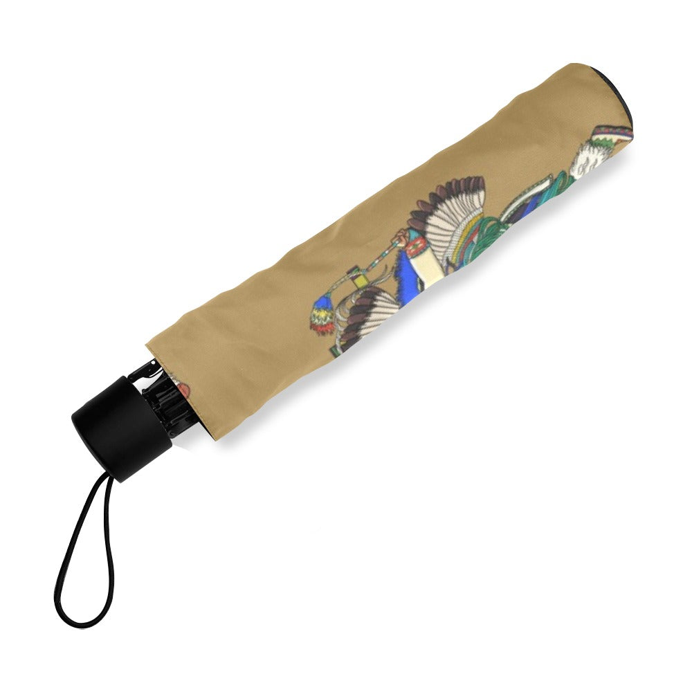 Men's Fancy Dancers Earth Foldable Umbrella