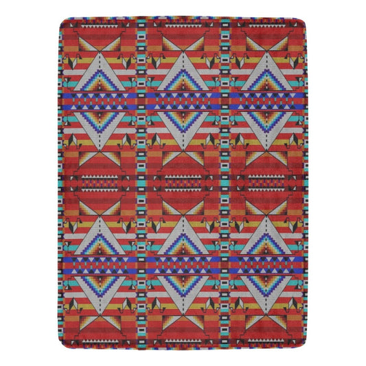 Medicine Blessing Red X-Large Micro Fleece Blanket