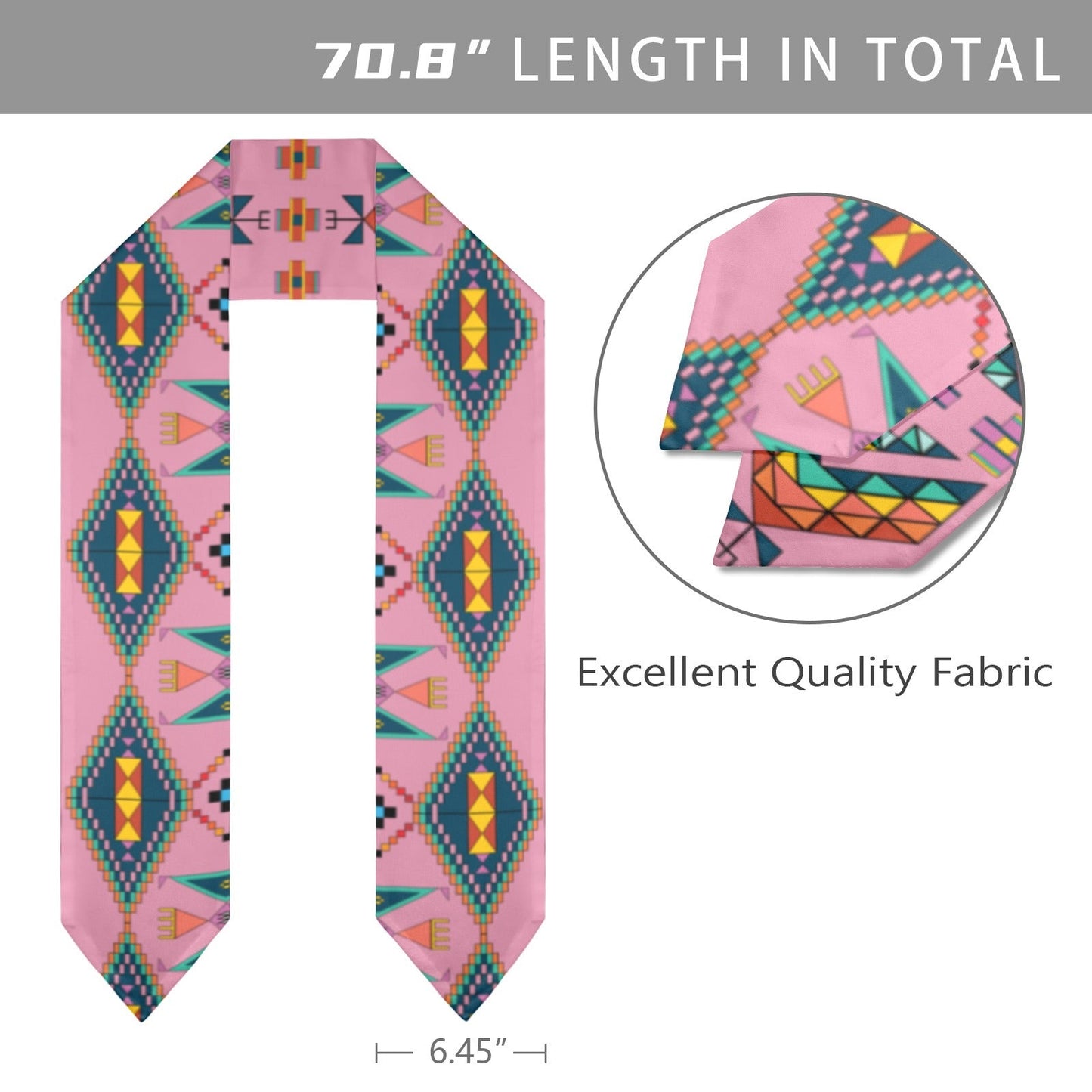 Travois Tipi Dusky Sunset Graduation Stole