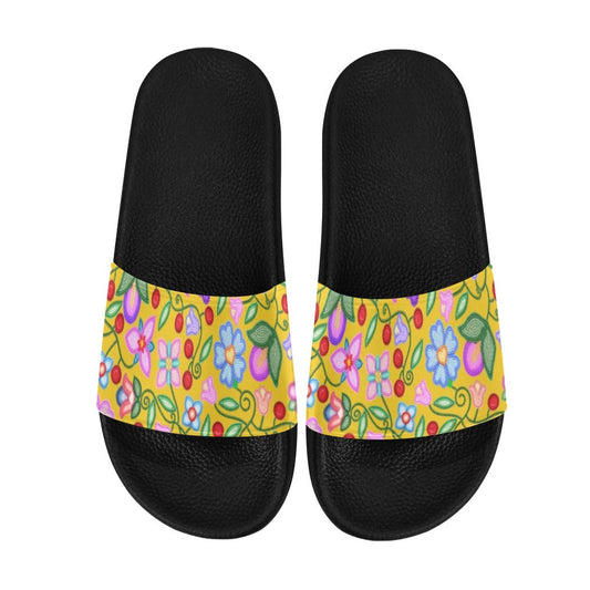 Petal Harmony Ochre Slide Sandals