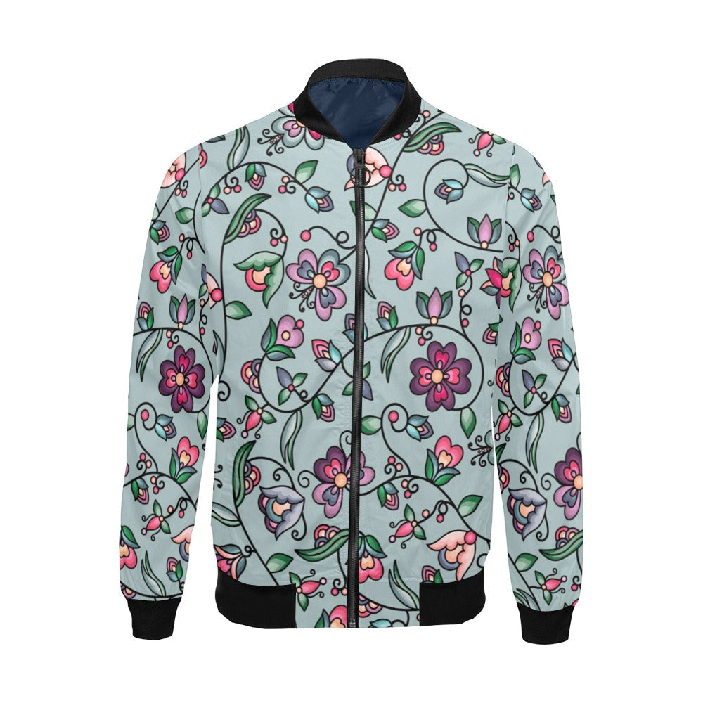 Amber Evening Garland Turquoise Bomber Jacket for Men