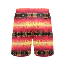 Load image into Gallery viewer, Soleil Fusion Rouge Men&#39;s Mid-Length Beach Shorts
