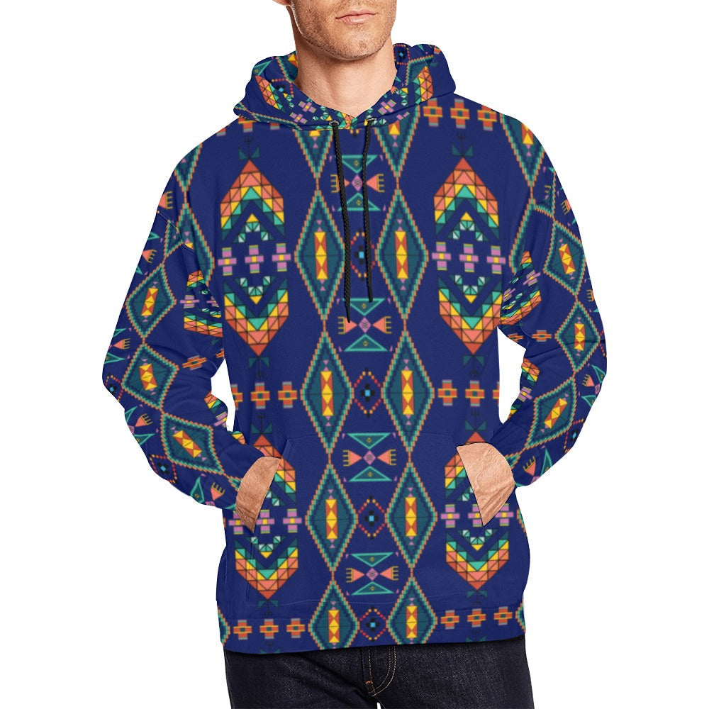 Travois Tipi Blue Hoodie for Men