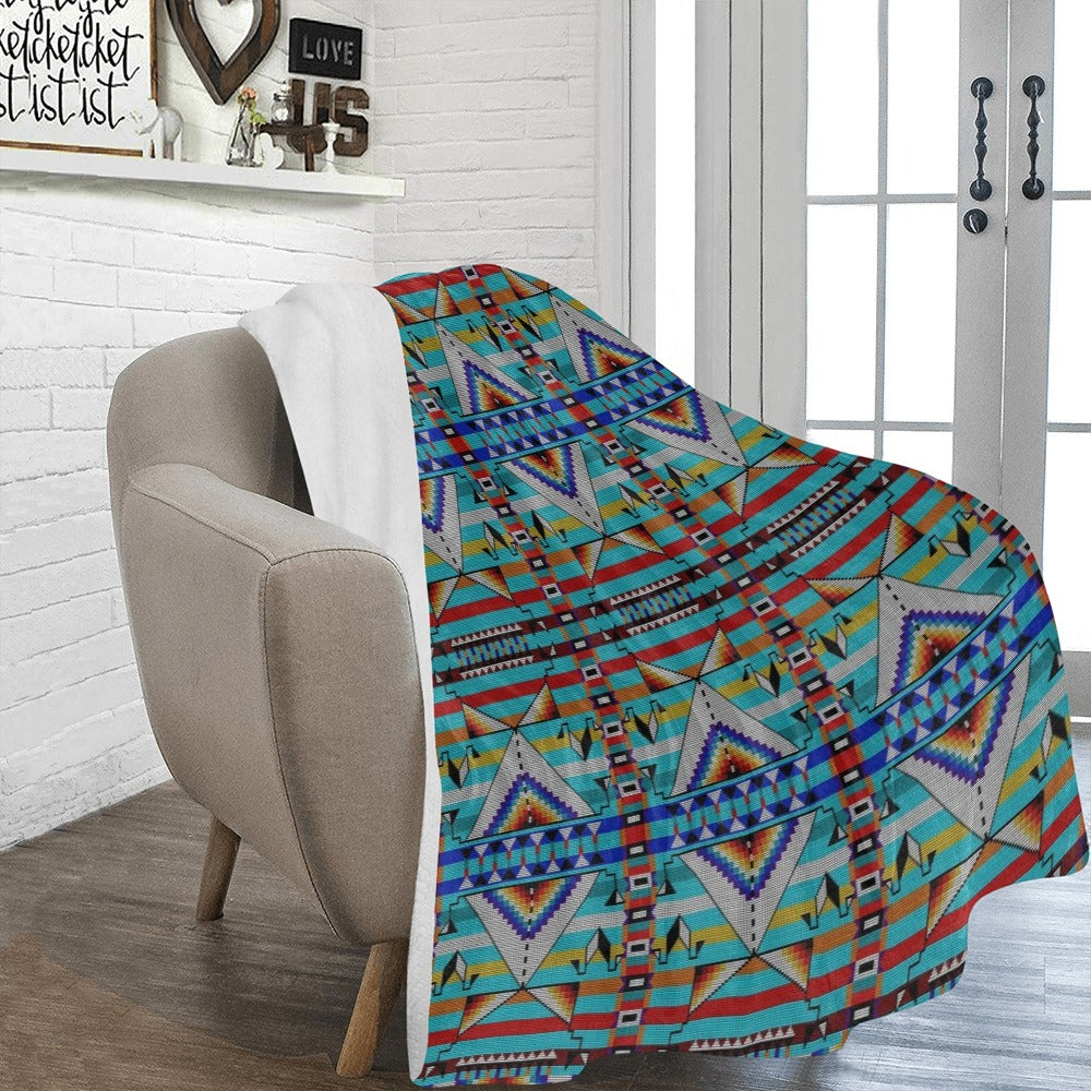 Medicine Blessing Turquoise X-Large Micro Fleece Blanket