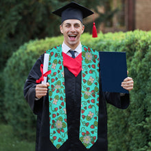 Load image into Gallery viewer, Strawberry Dreams Turquoise Graduation Stole
