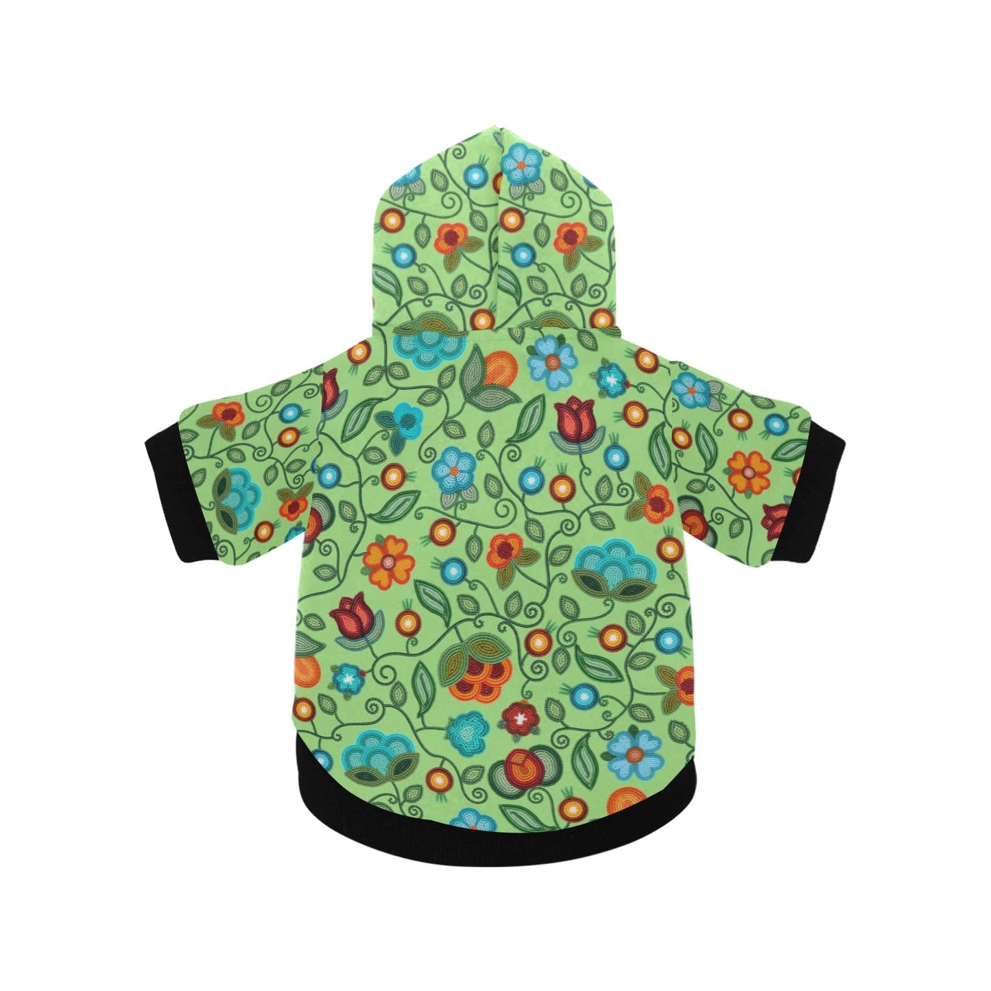 Prairie Fire Petals Sage Pet Hoodie