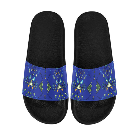 Bear Shield Dark Blue Slide Sandals