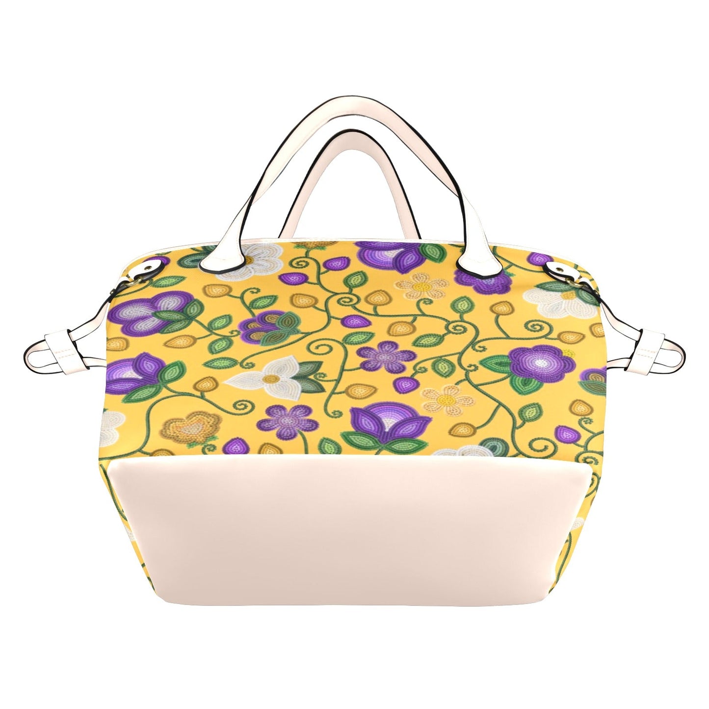 Midnight Moss Bloom Yellow Clover Canvas Tote