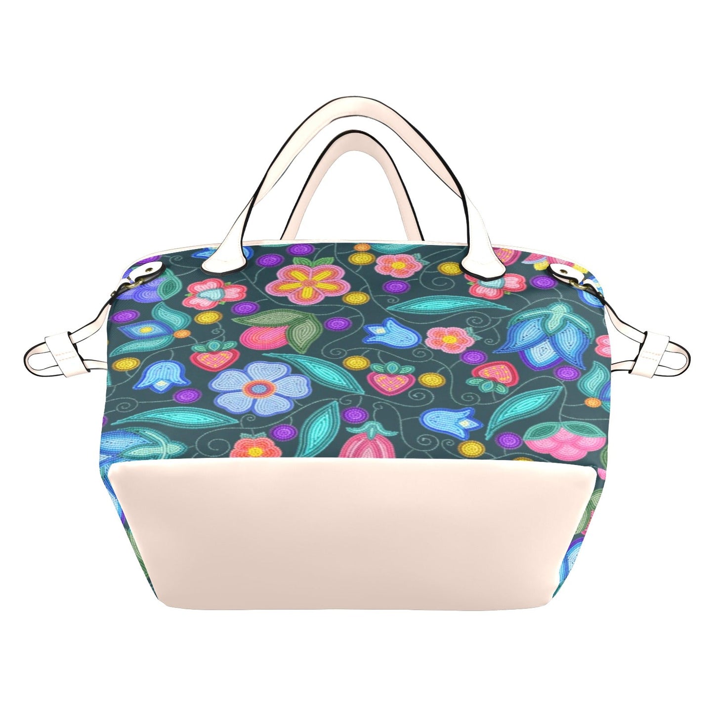 Sweet Offering Dark Teal Clover Canvas Tote