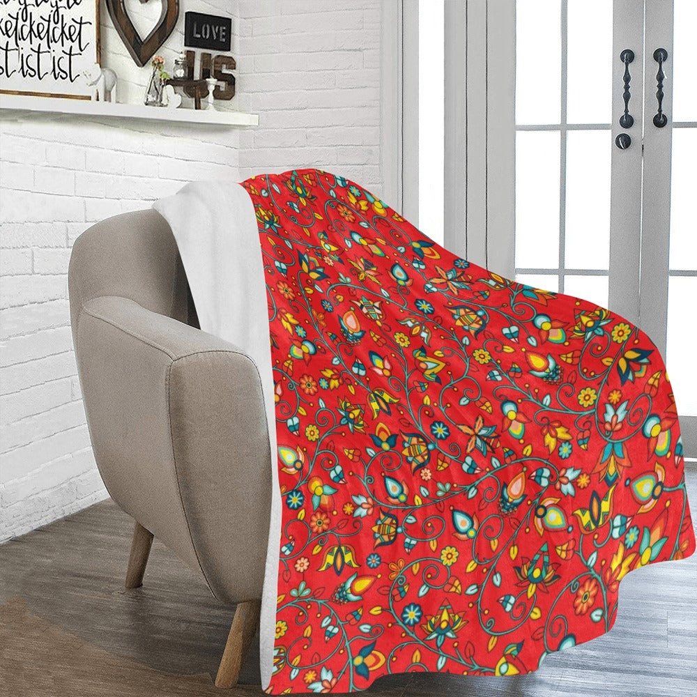 Thorny Path Red X-Large Micro Fleece Blanket