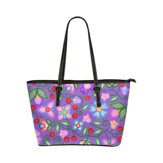 Petal Harmony Lavender Leather Tote