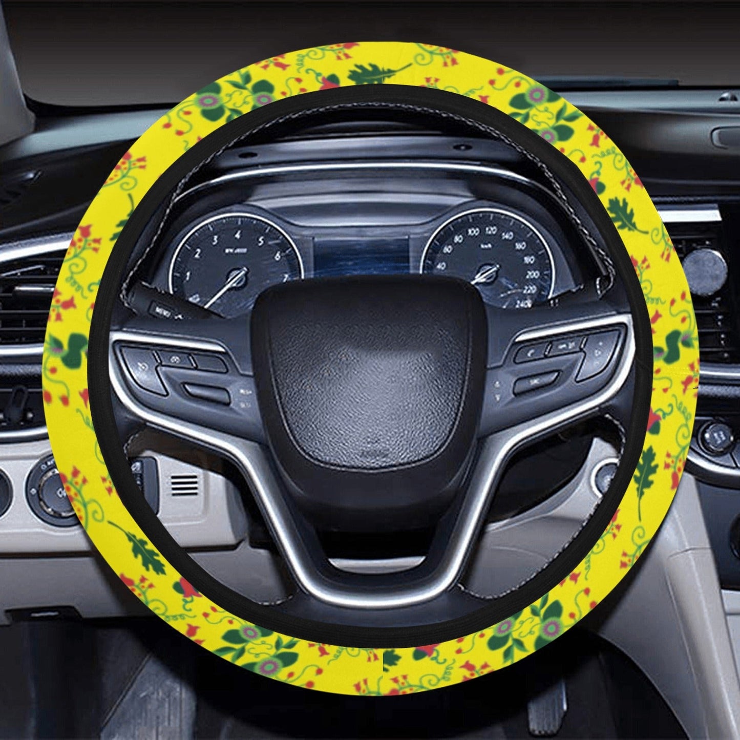 Vine Life Lemon Steering Wheel Cover with Elastic Edge