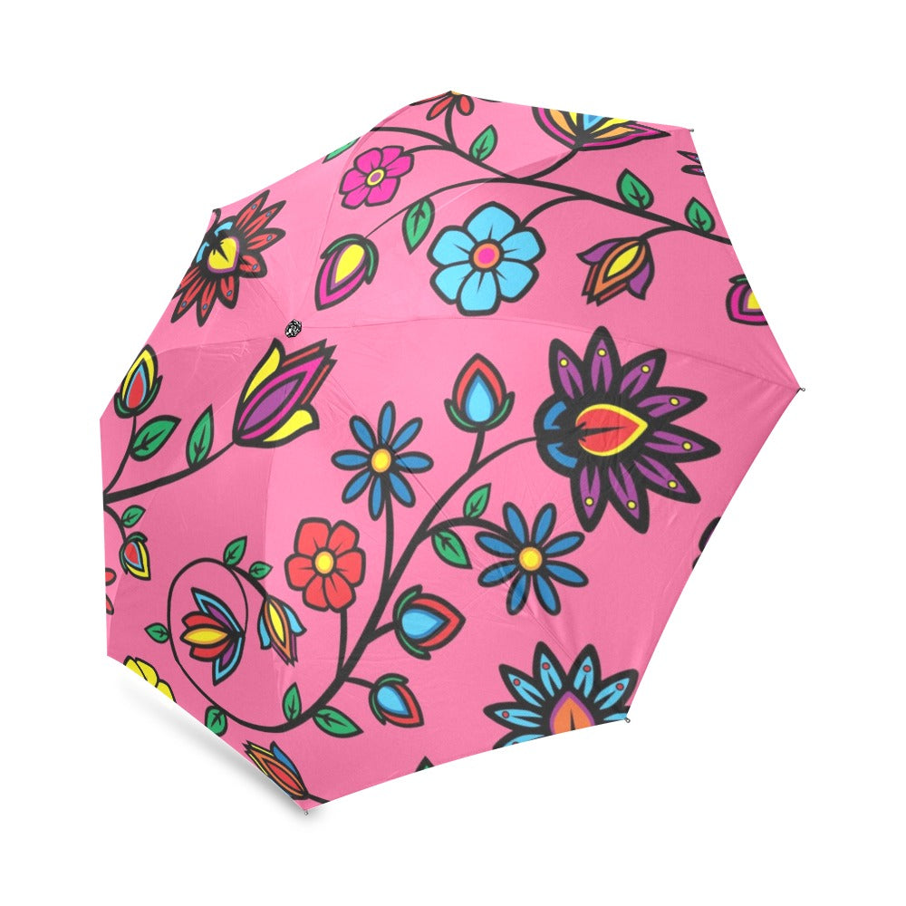 Nature's Nexus Blush Foldable Umbrella