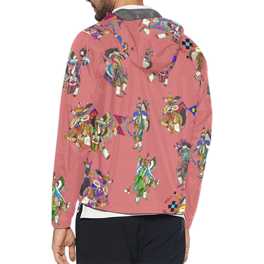 Men's Fancy Dancers Terra Cotta Men's Windbreaker