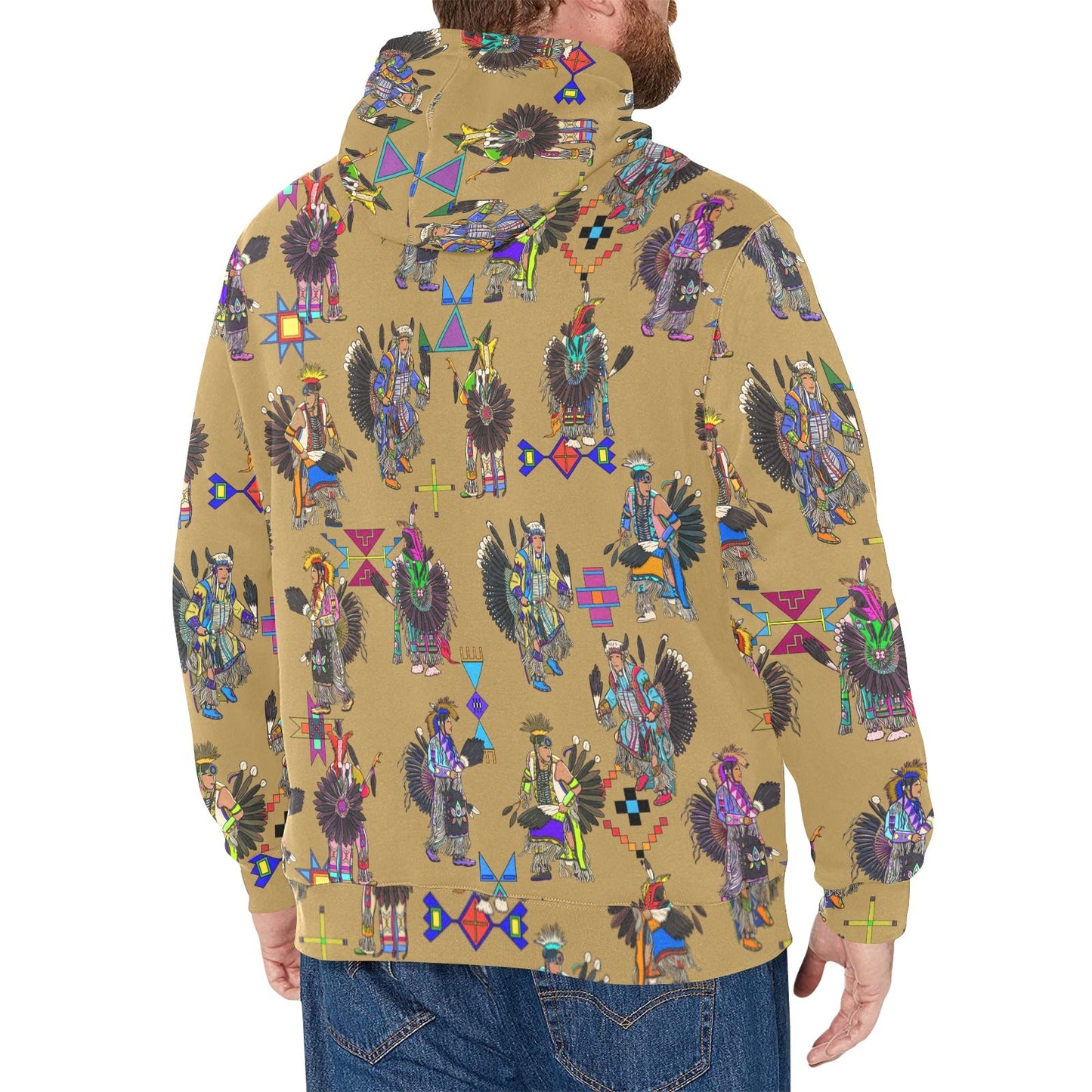 Men's Tradish Dancers Earth Men's Long Sleeve Fleece Hoodie