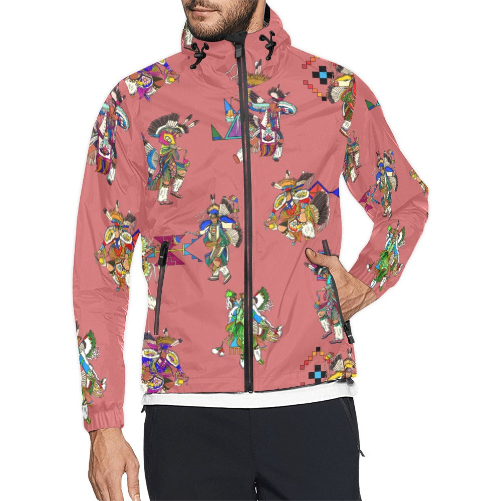 Men's Fancy Dancers Terra Cotta Men's Windbreaker