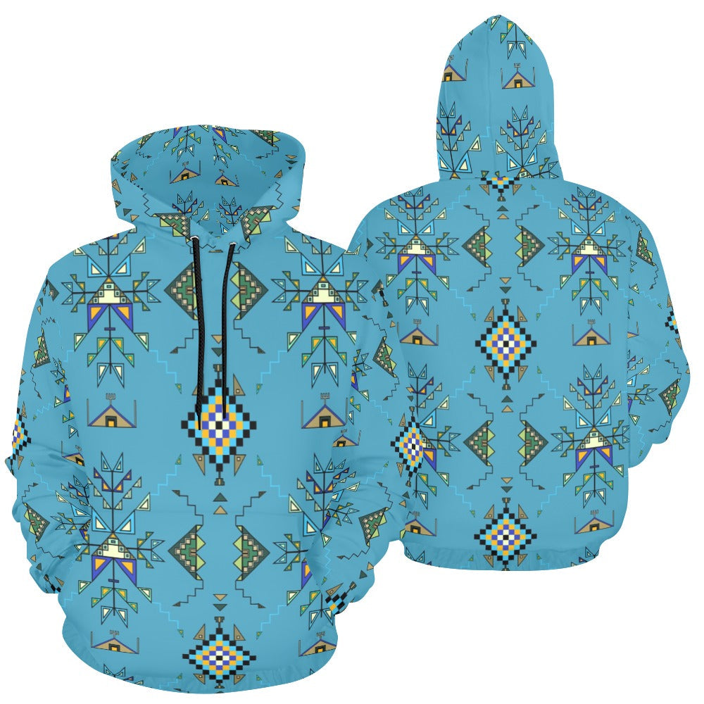 Bear Shield Blue Hoodie for Men