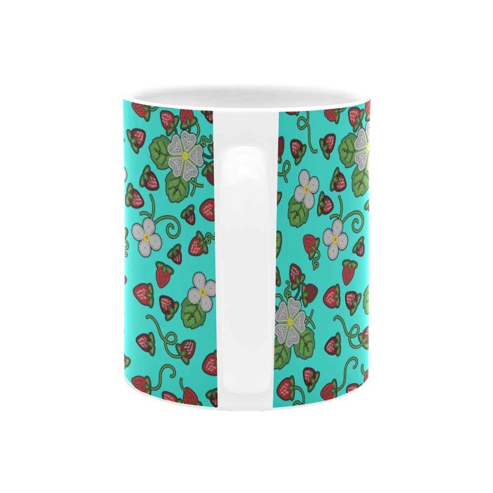 Strawberry Dreams Turquoise Mug