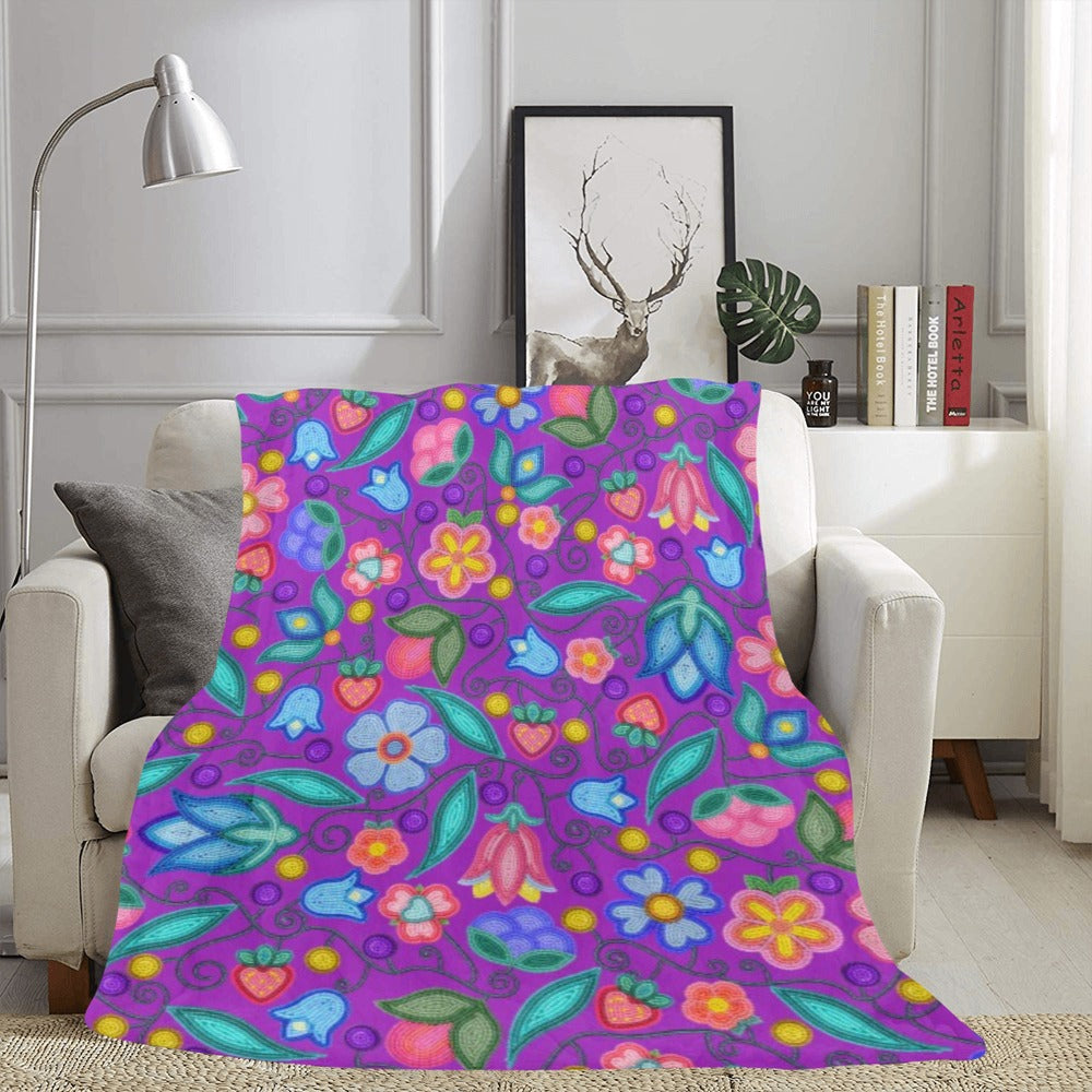 Sweet Offering Purple X-Large Micro Fleece Blanket