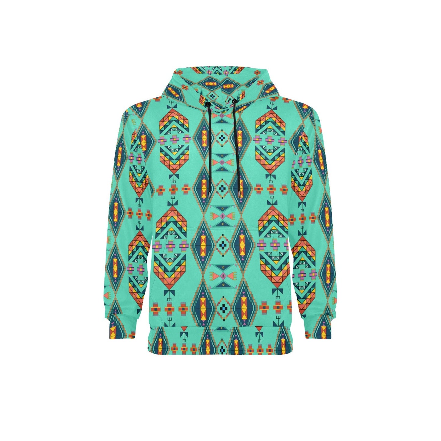 Travois Tipi Smoky Sky Men's Long Sleeve Fleece Hoodie