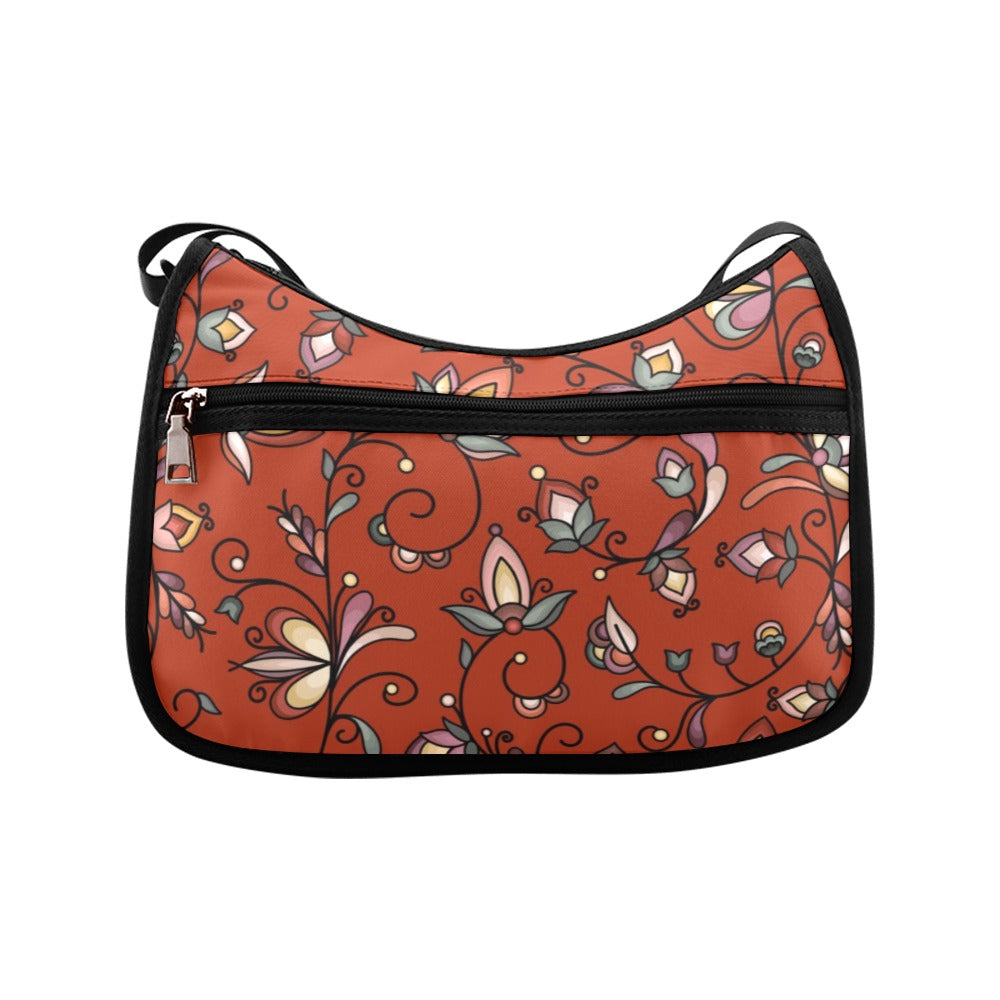 Burnt Sky Petals Red Crossbody Bag