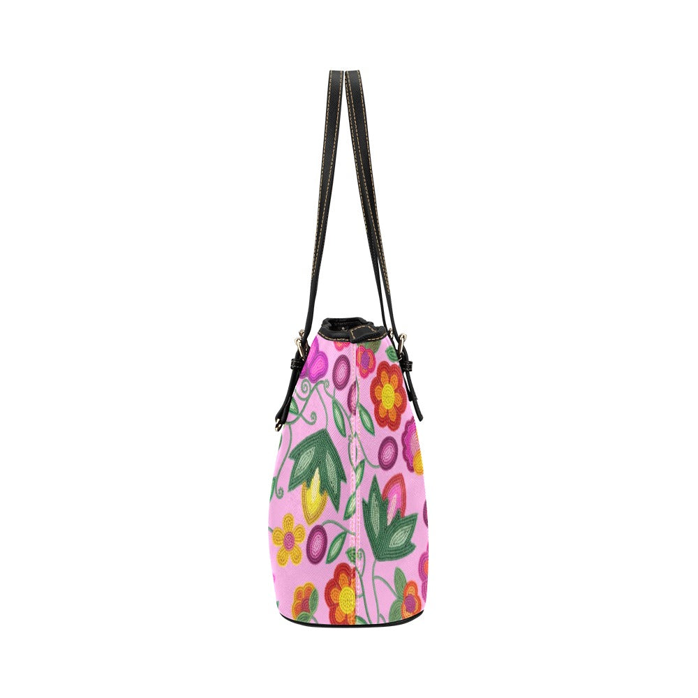 Boreal Bounty Pink Leather Tote