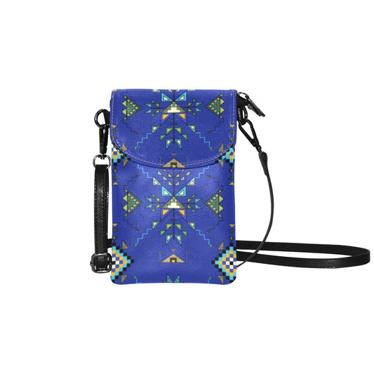 Bear Shield Dark Blue Small Cell Phone Purse