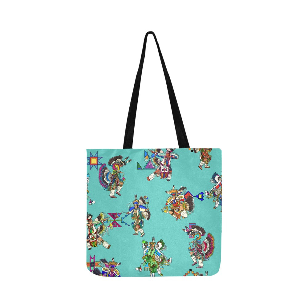 Men's Fancy Dancers Eggshell Blue Reusable Shopping Bag