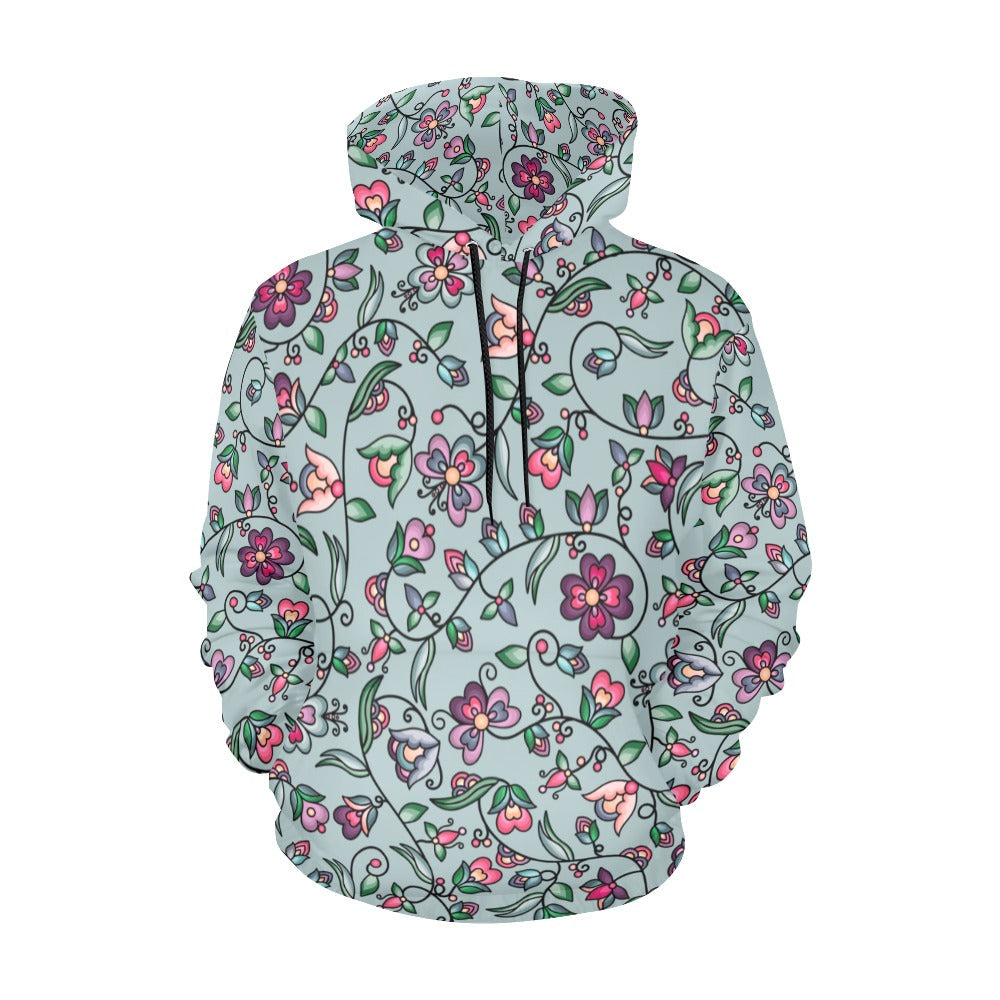 Amber Evening Garland Turquoise Hoodie for Men