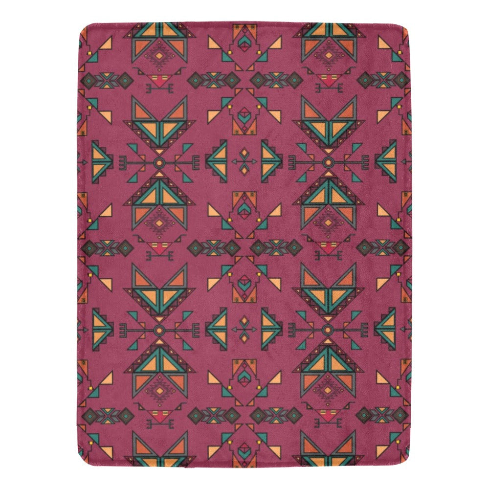 Arrow dawn Maroon X-Large Micro Fleece Blanket