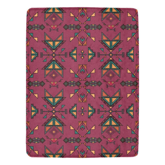 Arrow Dawn Maroon X-Large Micro Fleece Blanket