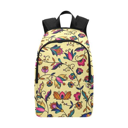 Copper Prairie Petals Yellow Fabric Backpack for Adult