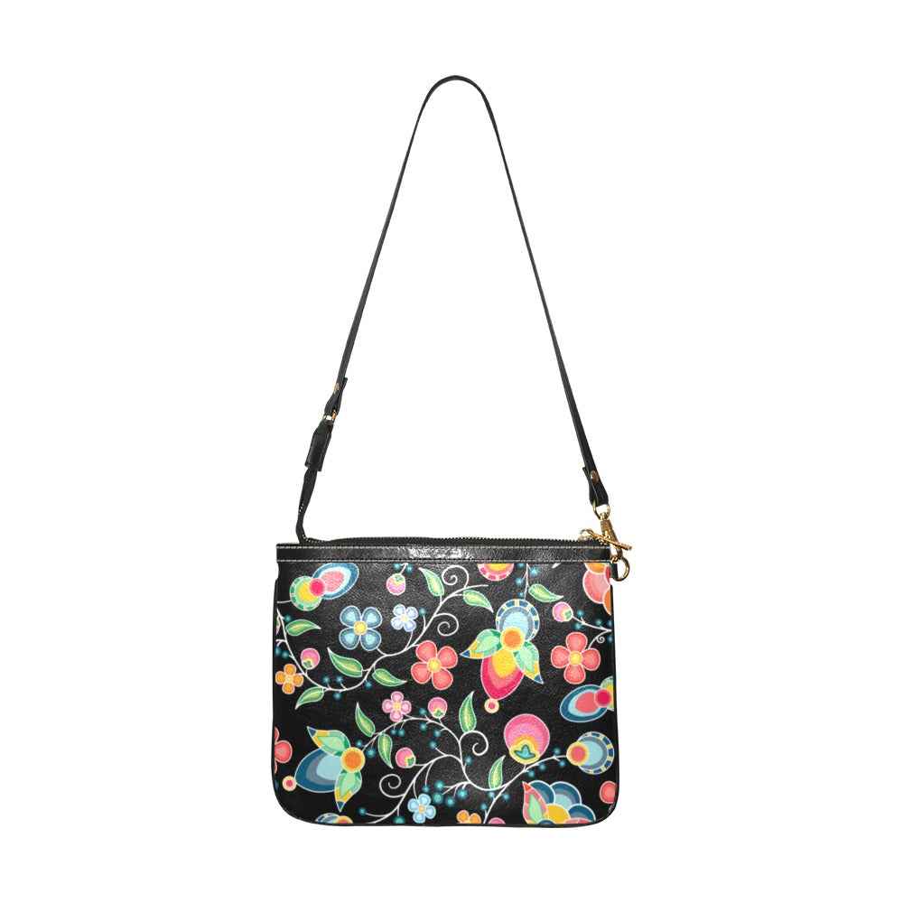 Floral Bounty Black Small Shoulder Bag