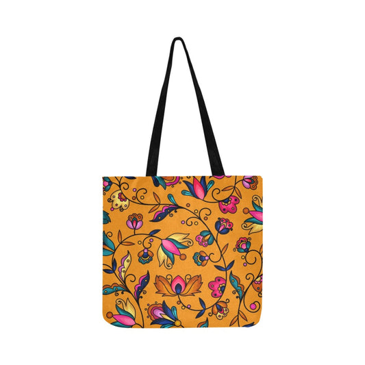 Copper Prairie Petals Orange Reusable Shopping Bag