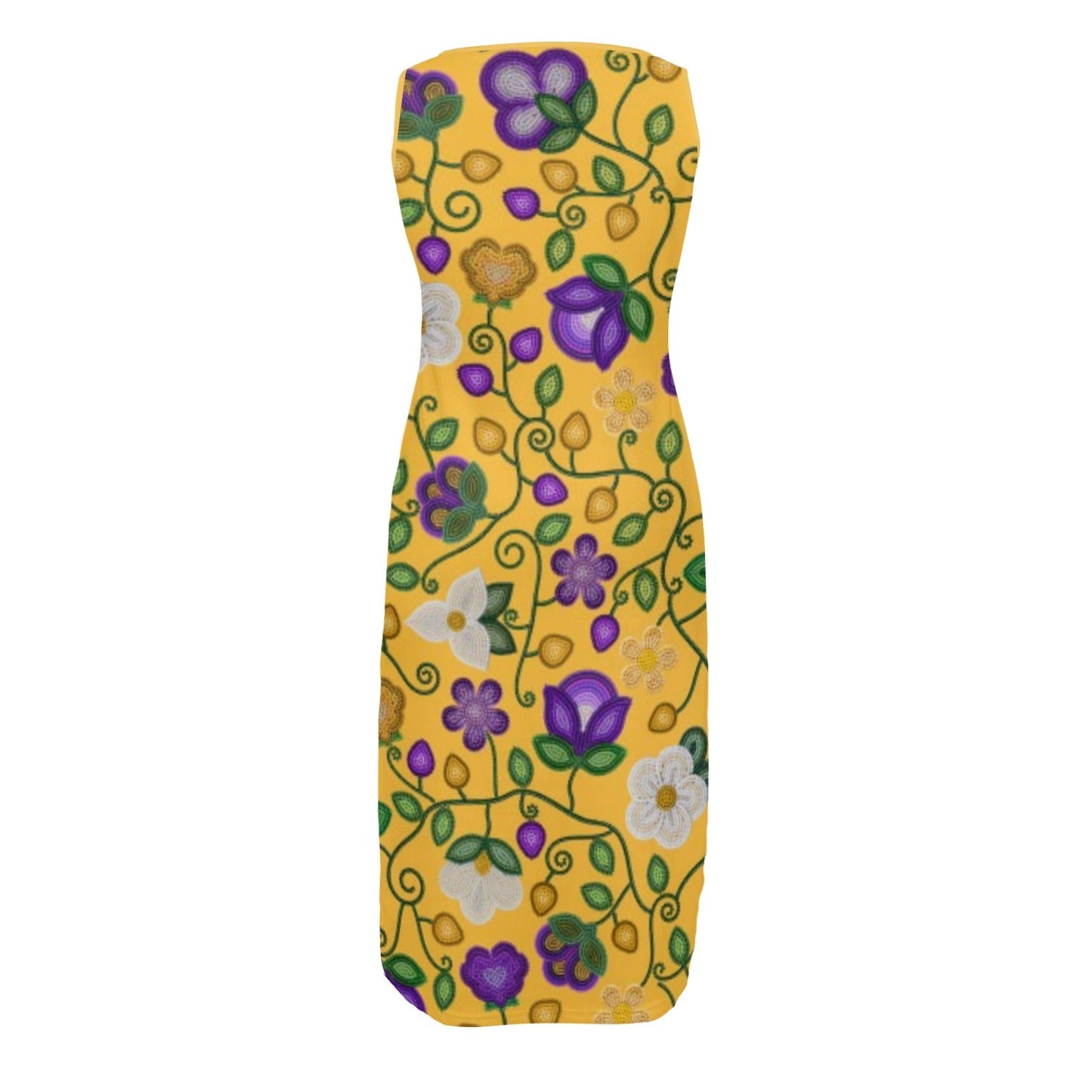 Midnight Moss Bloom Yellow Phaedra Dress