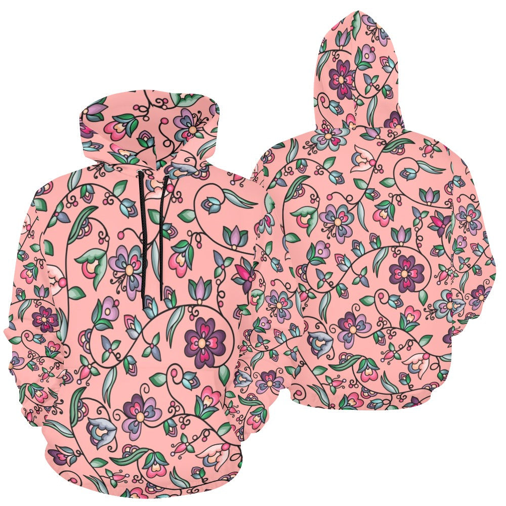 Amber Evening Garland Peach Hoodie for Women (USA Size)