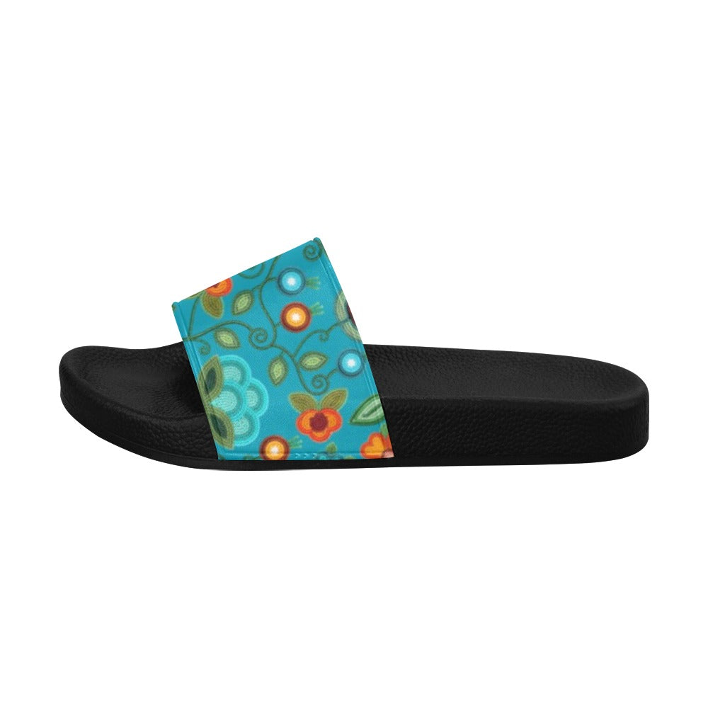 Prairie Fire Petals Ocean Women's Slide Sandals