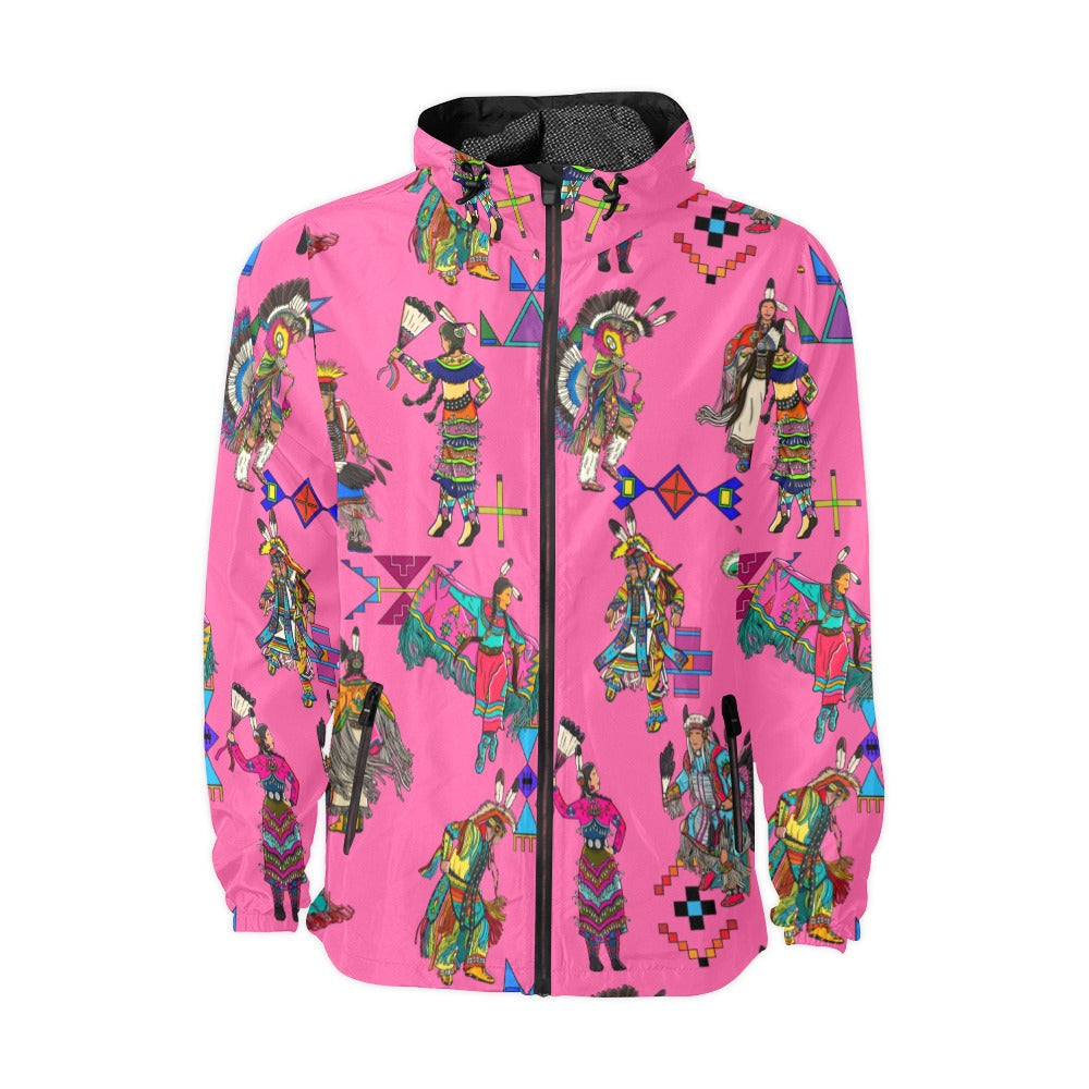 Grand Entry Dancer Pink Men's Windbreaker