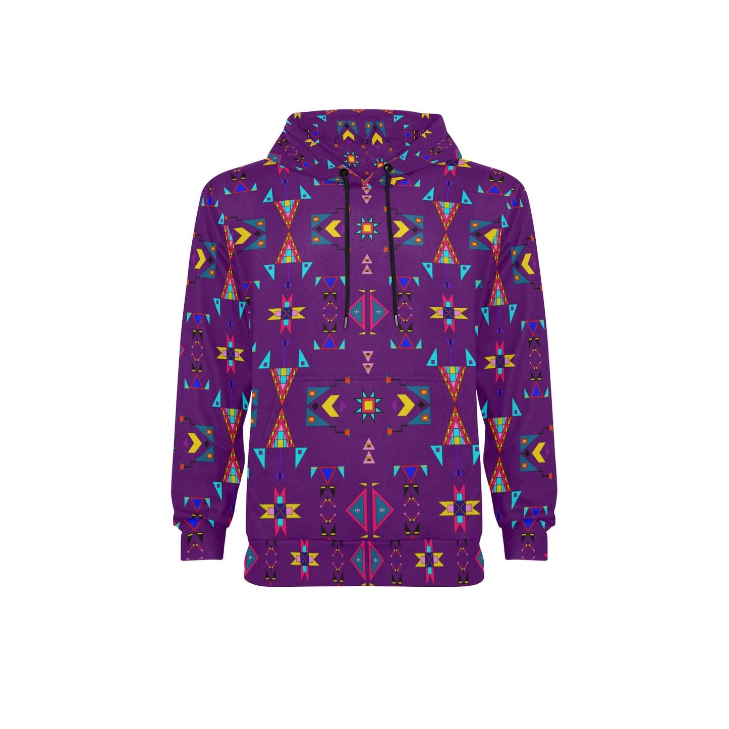 Enemy Territory Berry Men's Long Sleeve Fleece Hoodie