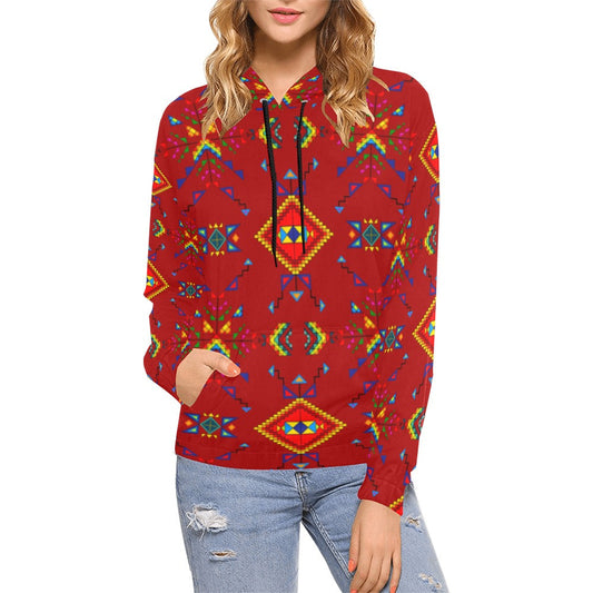 Buffalo Jump Red Hoodie for Women