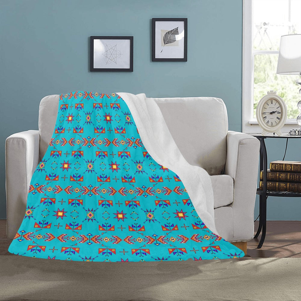 Scattered Generations Turquoise Ultra-Soft Micro Fleece Blanket 50"x60"