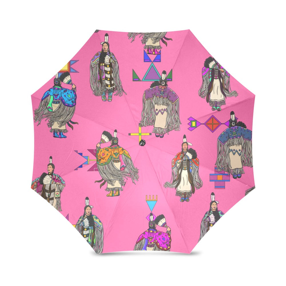 Women's Tradish Dancers Pink Foldable Umbrella