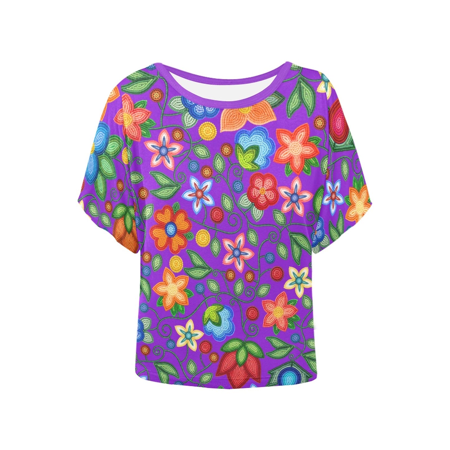Morning Harmony Purple Batwing Blouse