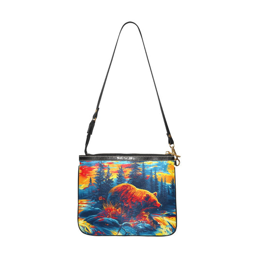 Fishing Bear Small Shoulder Bag