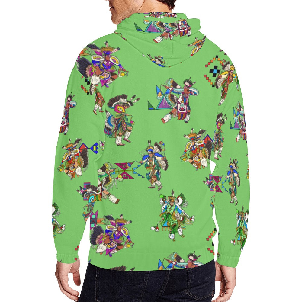Men's Fancy Dancers Grass Men's Zipper Hoodie