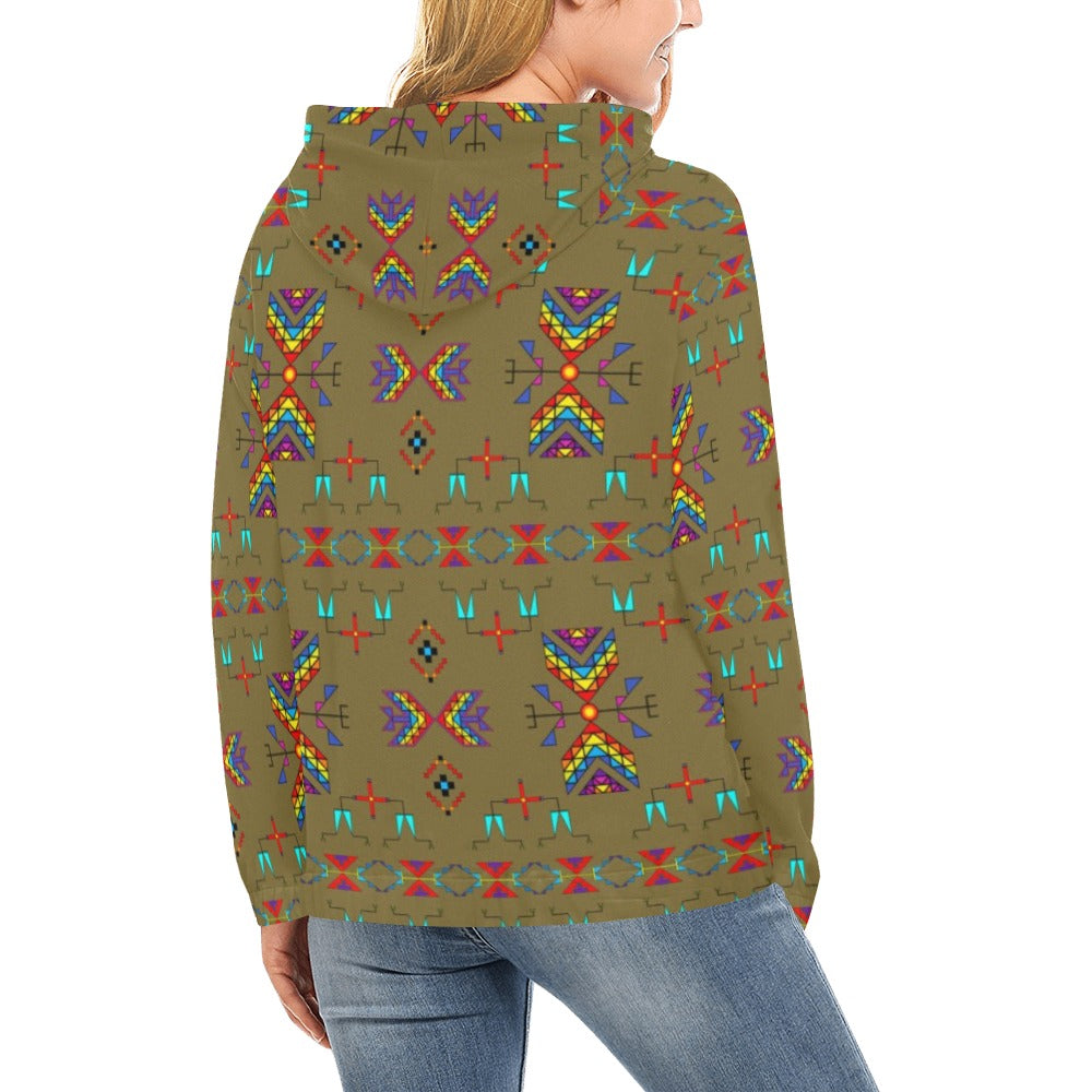 Rainy Chief Rainbow Sage Grass Hoodie for Women
