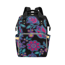 Load image into Gallery viewer, Beaded Nouveau Coal Multi-Function Diaper Backpack/Diaper Bag
