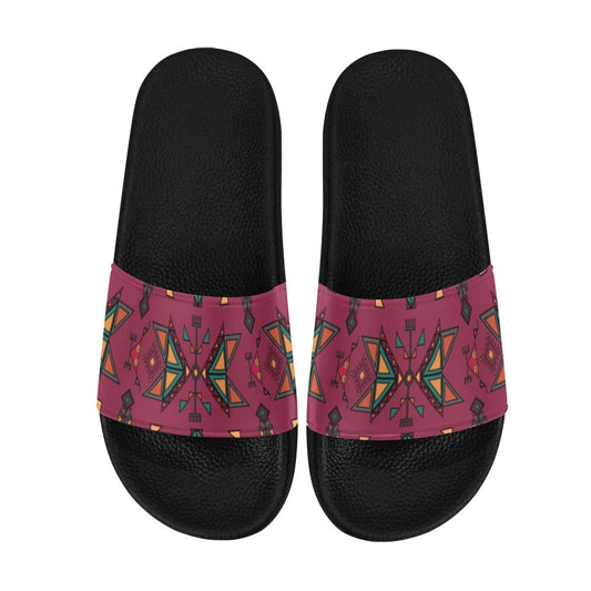 Arrow Dawn Maroon Slide Sandals